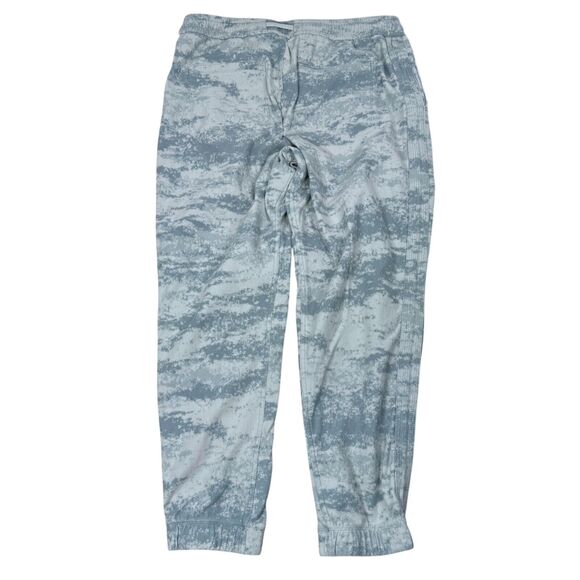 Athleta Farallon Jogger Pants Women's Small Camo Coast Blue Travel Fitted Cotton - Picture 2 of 9